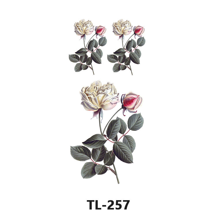 Free shipping Tattoo Waterproof Tattoo Sticker Fresh Flowers Stickers Sexy Plant Tattoo Small Picture Flower Tattoo Sticker in Stock Wholesale