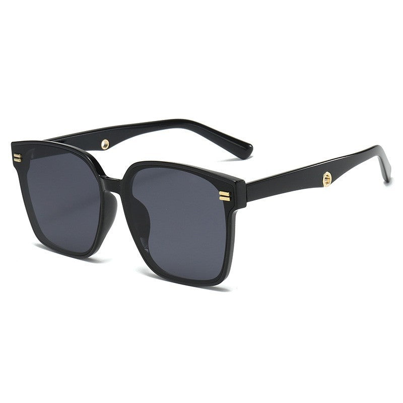 2024 New Mi Nail Square Large Frame High end Sunglasses with Small Red Book, Skinny Appearance, Sunshade for Men and Women Sunglasses Trend