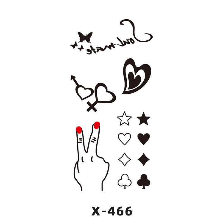 Free shipping Tattoo Tattoo Sticker Paper Waterproof Love Heart Man and Woman Cartoon Personality Couple Long Lasting Flower English Letters Fresh Tattoo Sticker