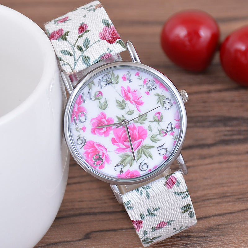 Fashion women's watchCross-Border Hot Selling Trendy Flower Woven Belt Quartz Watch Women's Fresh Flower Watch Fashion Wrist Watch Women's Watch Wholesale