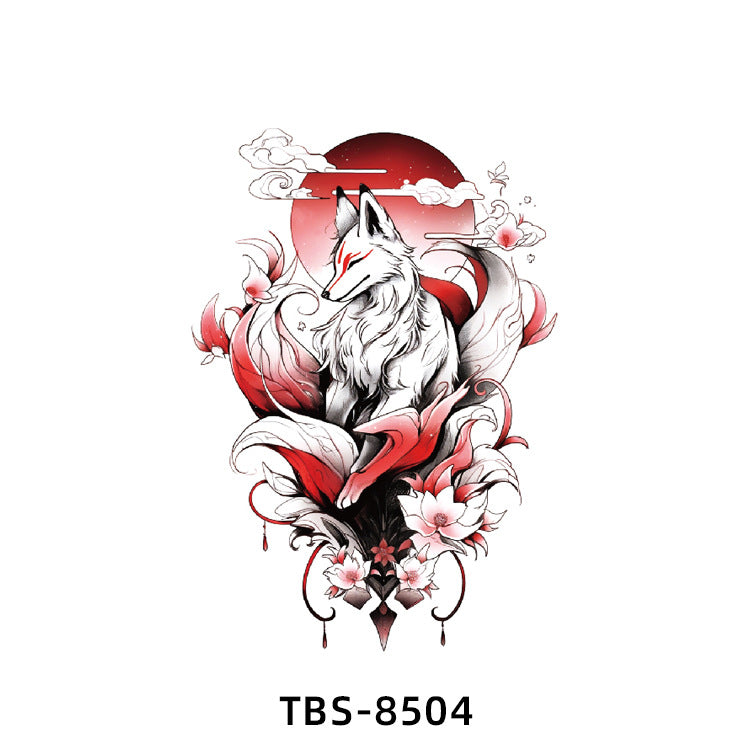 Free shipping Tattoo New Small Full Arm Tattoo Sticker Half Sleeve Tiger Lion Animal Arm Waterproof and Durable Cross-Border European and American Tattoo Sticker Paper