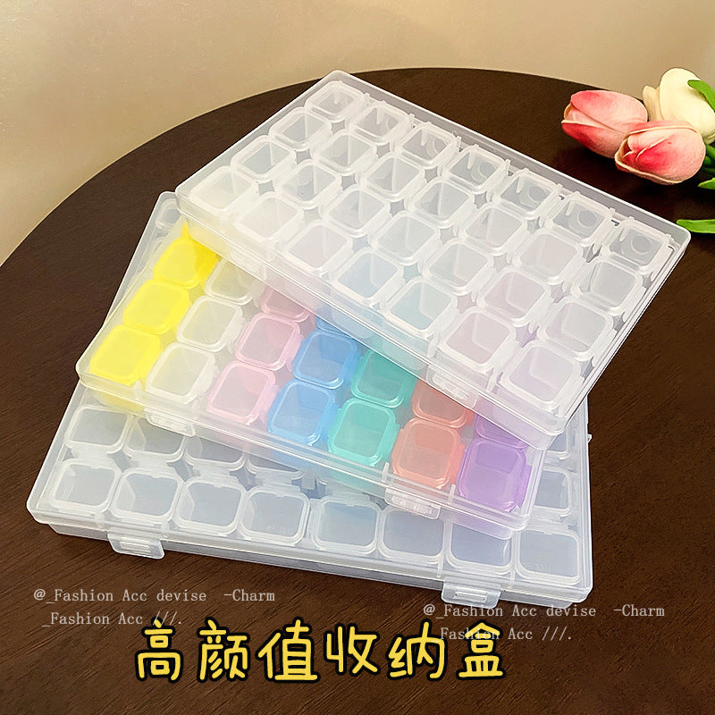 简约透明防尘耳环耳钉项链首饰盒多格收纳盒戒指设计饰品盒子批发
