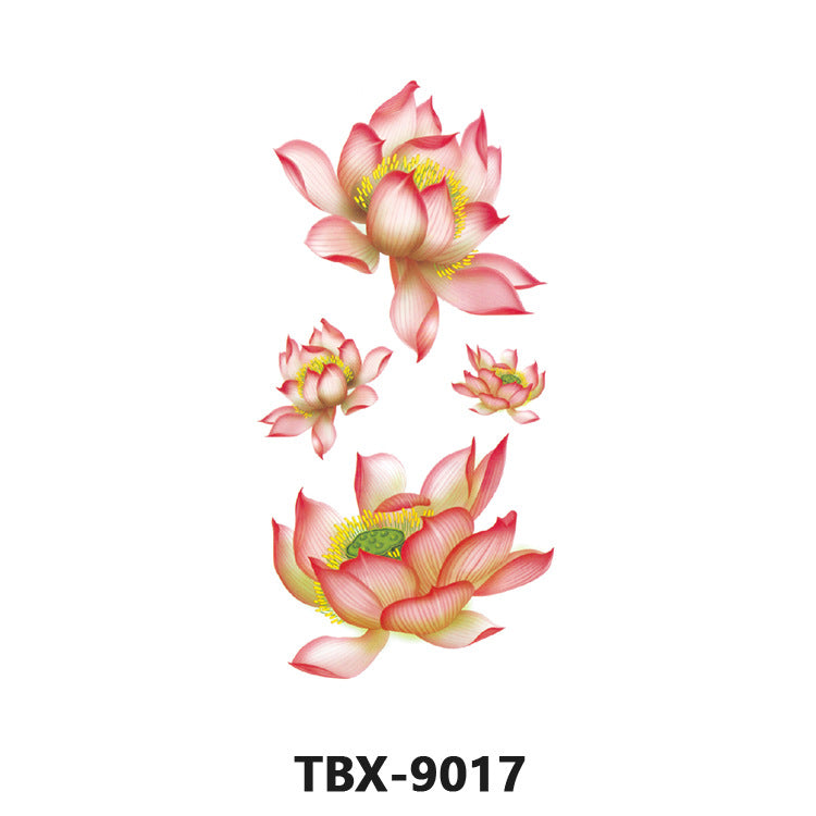 Free shipping Tattoo Waterproof Sweatproof Female Flower Tattoo Sticker Paper Plant Flower Party Sexy Rose Peony Plum Tattoo Sticker Tattoo