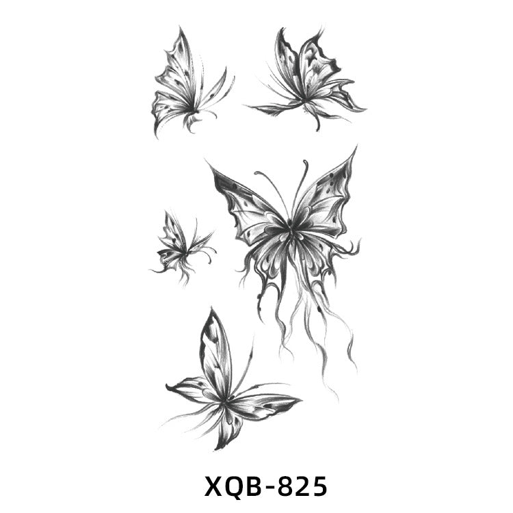 Free shipping Tattoo New Flower Arm Tattoo Sticker Waterproof Men's and Women's Small Arm Tattoo Tattoo Black and White Animal Tattoo Sticker Paper Factory Wholesale