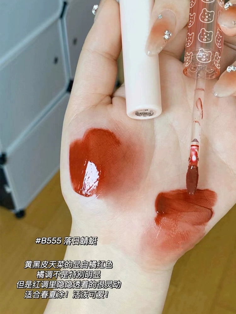 镜面水光玻璃口红唇釉女持久不易掉色口红平价学生番茄奶茶色泡泡唇釉