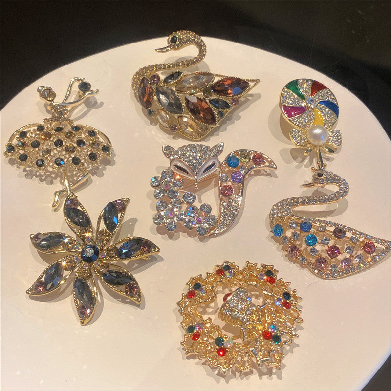 配饰胸针高档女批发配件固定衣服可爱日系扣奢华开衫别针气质毛衣西装