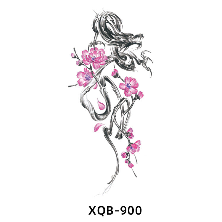 Free shipping Tattoo Small Full Arm Tattoo Sticker Waterproof Sweatproof Half Sleeve Men's and Women's European and American Color Black and White Flower Tattoo Water Transfer Stickers Wholesale