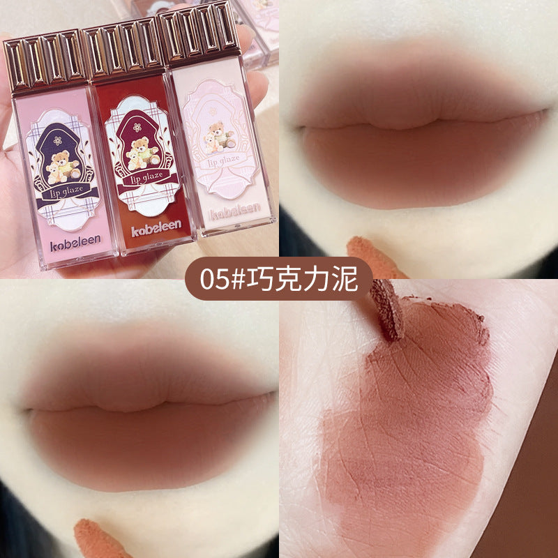 kobeleen云朵口红唇釉六色哑光丝绒口红甜美显白低饱和少女唇泥