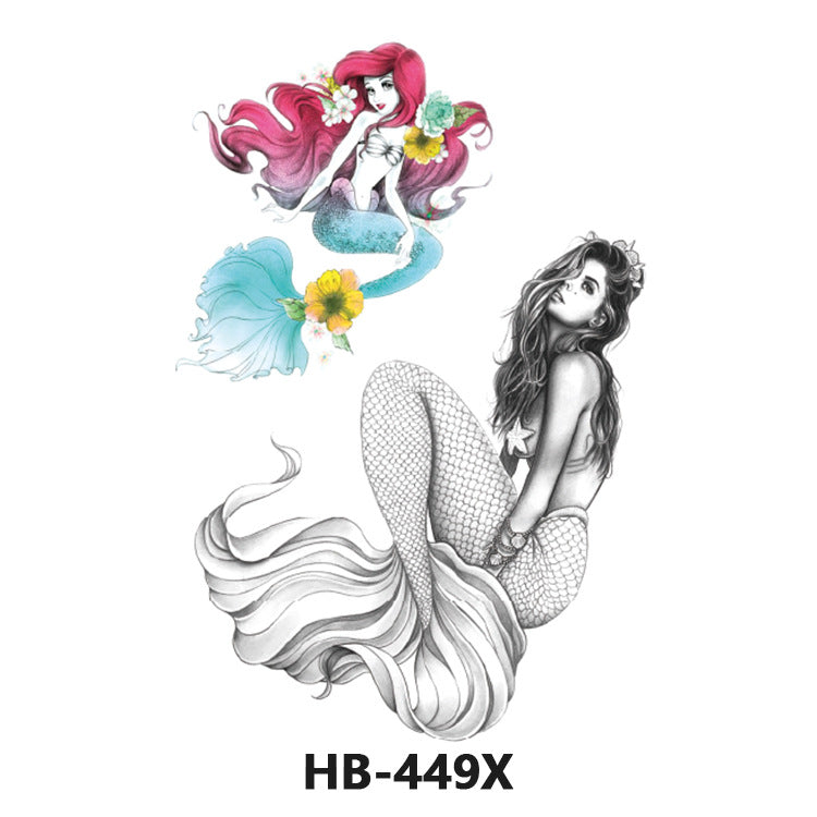 Free shipping Tattoo In Stock Cross-Border Factory Wholesale New Half Sleeve Tattoo Sticker Black Animal Skull Waterproof Tattoo Men and Women Tattoo