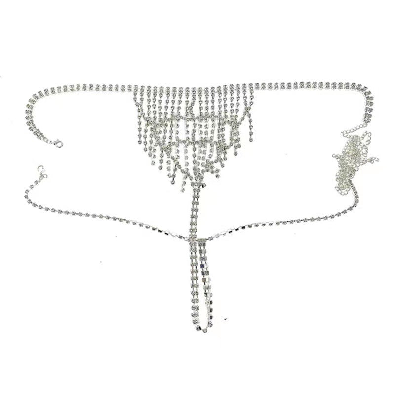 Fashion jewelry Amazon new exaggerated sexy rhinestone body chain fashion stage party dress beauty body chain