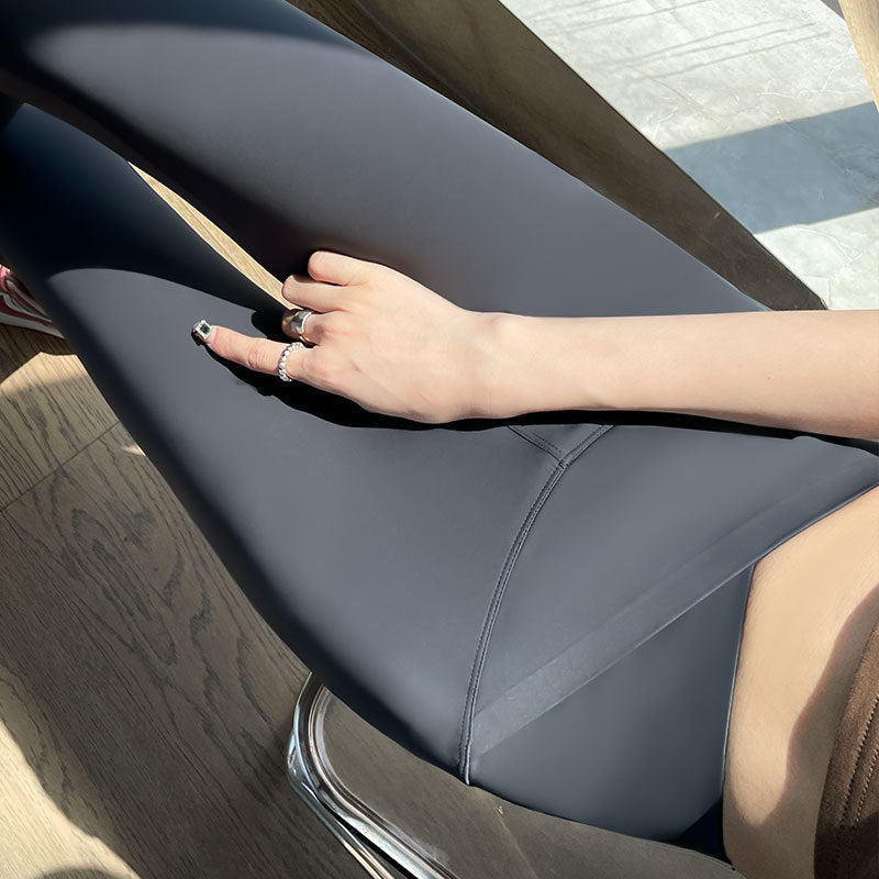 The fifth generation Fashion women's wear Cross Waist Shark Pants   Skinny Yoga Pants High Waist Shaping Yoga Weight Loss Pants Outerwear Leggings