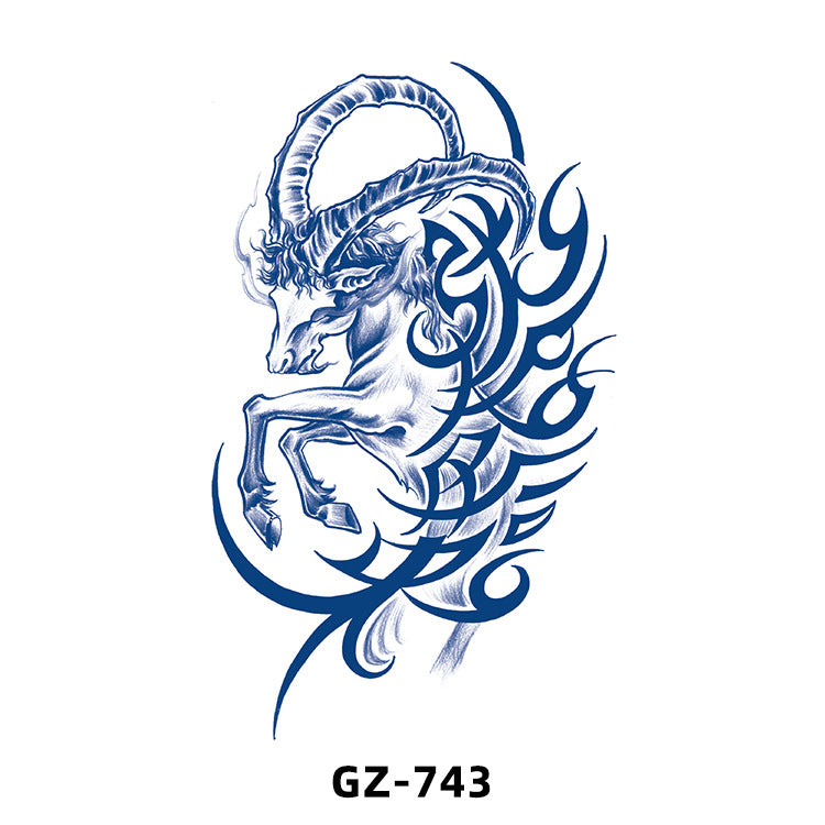 Free shipping Tattoo Cross-Border Herbal Semi-Permanent Tattoo Sticker Men's and Women's Waterproof Sweat-Proof Juice Half Sleeve Real-Proof Tattoo Letter Sticker Tattoo