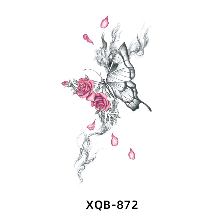 Free shipping Tattoo Small Full Arm Animal Tattoo Tattoo Sticker Half Sleeve Simulation Waterproof Black and White, Colored Flower Men and Women Tattoo Sticker Paper Wholesale