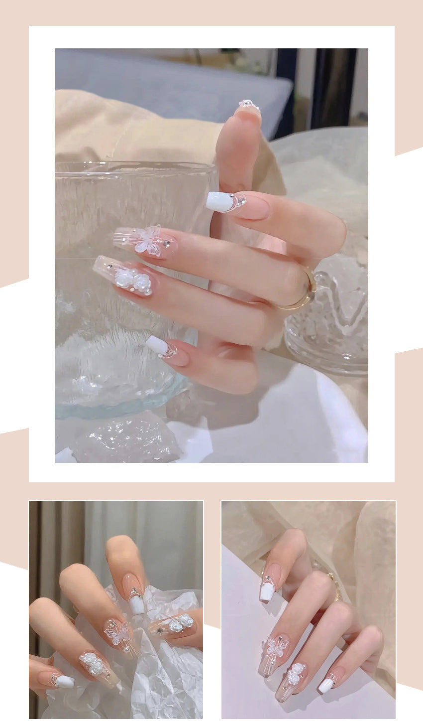 Fashion  nail Butterfly Wear Armor Removable Nail Patch Nail Sticker Nail Stickers Fake Nails Wearable Nail Stickers X102