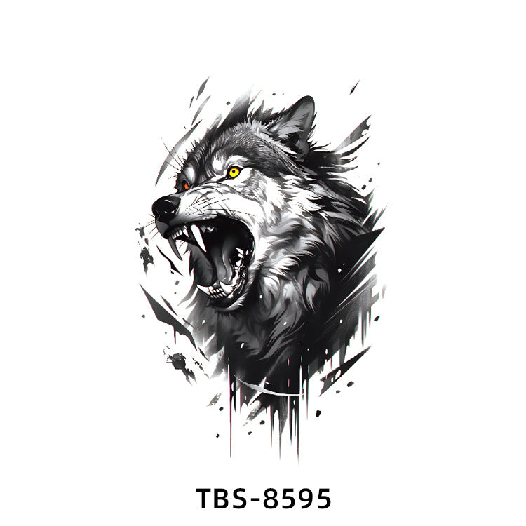 Free shipping Tattoo In Stock Wholesale Small Full Arm Tattoo Sticker Waterproof Sweatproof Animal Color Half Sleeve Arm Flower Tattoo Sticker Paper Tattoo