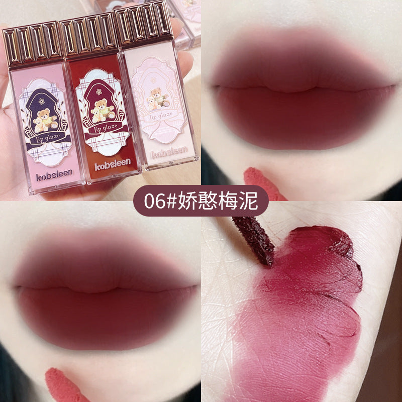 kobeleen云朵口红唇釉六色哑光丝绒口红甜美显白低饱和少女唇泥