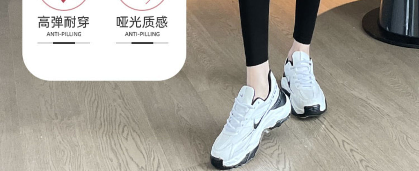 The fifth generation Fashion women's wear Cross Waist Shark Pants   Skinny Yoga Pants High Waist Shaping Yoga Weight Loss Pants Outerwear Leggings