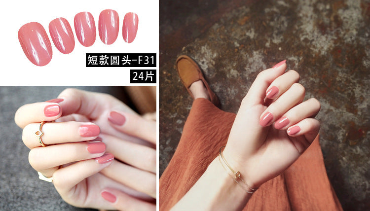 Fashion  nail Fake Nail Patch Wear Armor Finished Product Nail Tip Nail Stickers Disassembly Nail Patch Women's Removable Nail Stickers Short