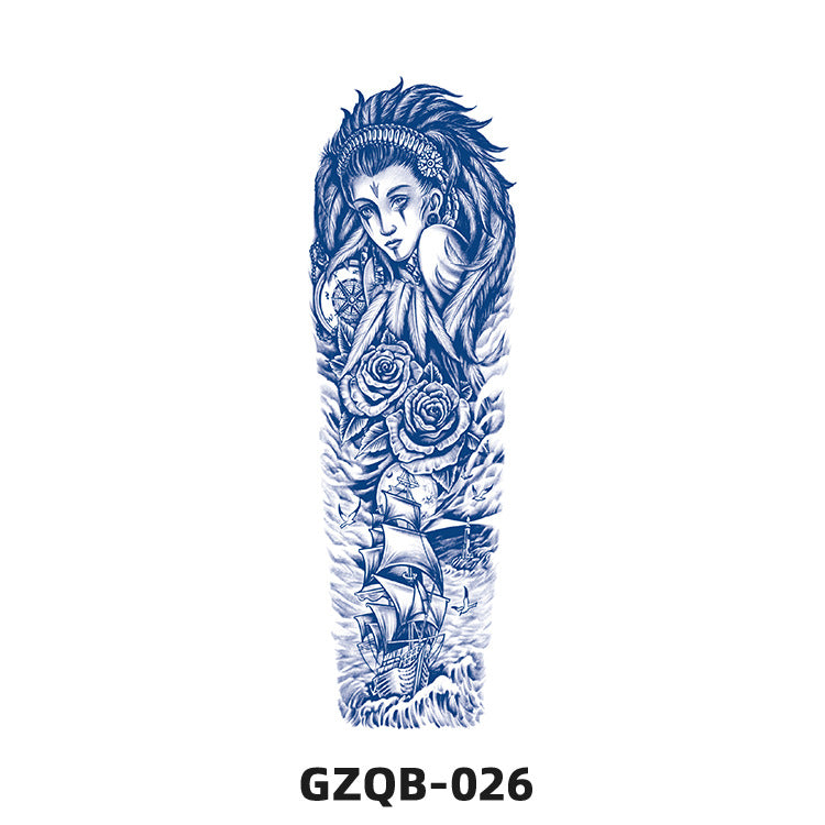 Free shipping Tattoo Factory in Stock Wholesale Herbal Juice Full Arm Tattoo Sticker Waterproof Sweat-Proof Imitation Tattoo Semi Permanent Tattoo Sticker
