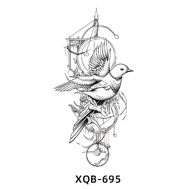 Free shipping Tattoo New Small Full Arm Animal Tiger Half Sleeve Tattoo Sticker Waterproof Sweatproof Men's and Women's Flower Arm Tattoo Sticker Paper Factory Wholesale