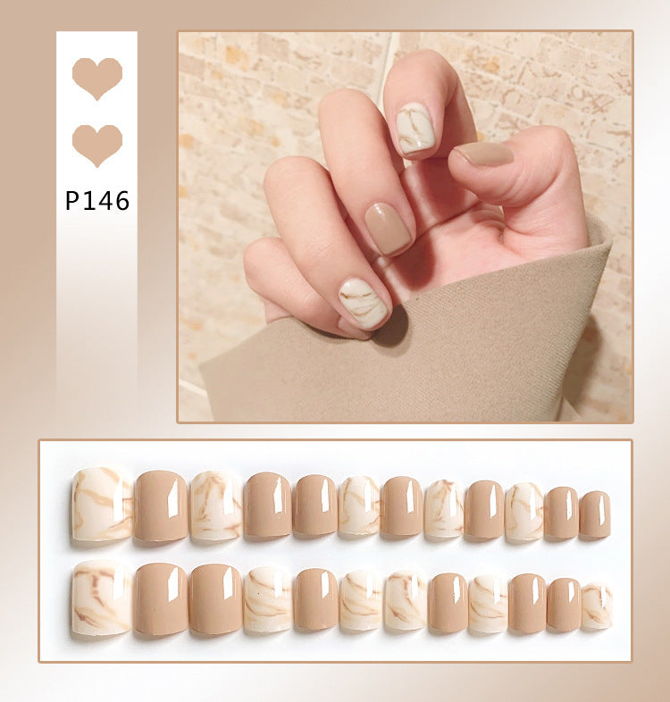 Fashion  nail Internet Celebrity Fake Nail Patch Wear Armor Finished Product Nail Tip Nail Stickers Removable Nail Patch Stall Supply Manufacturer