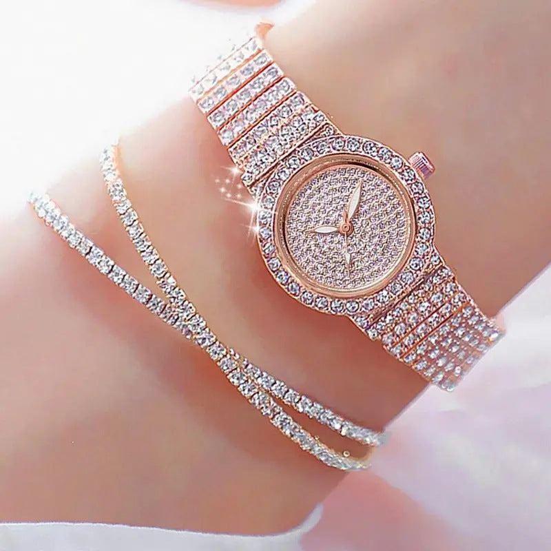 Fashion women's watchForeign Trade Popular Style Full Diamond Fashion Diamond Wholesale Women's Watch Women's Watch Quartz Watch Bracelet Watch One Piece Dropshipping