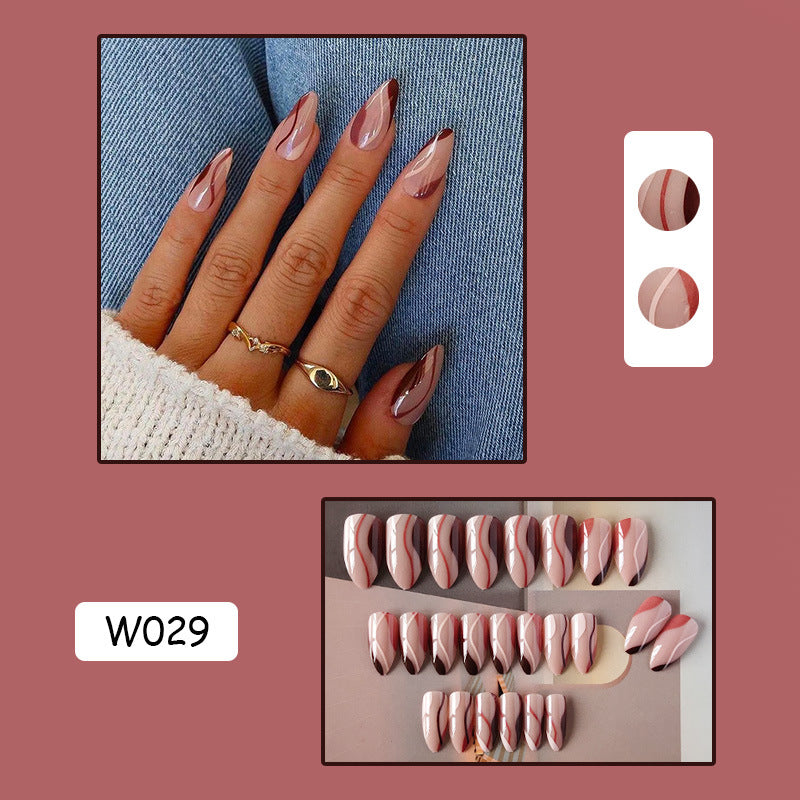 跨境穿戴甲外贸款指甲贴片诺顾美甲片假指甲美甲贴片成品甲 nails