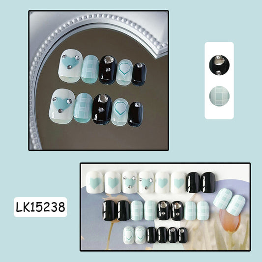 盐系酷心穿戴甲新款指甲贴片半手工美甲片钻款假指甲美甲贴片成品