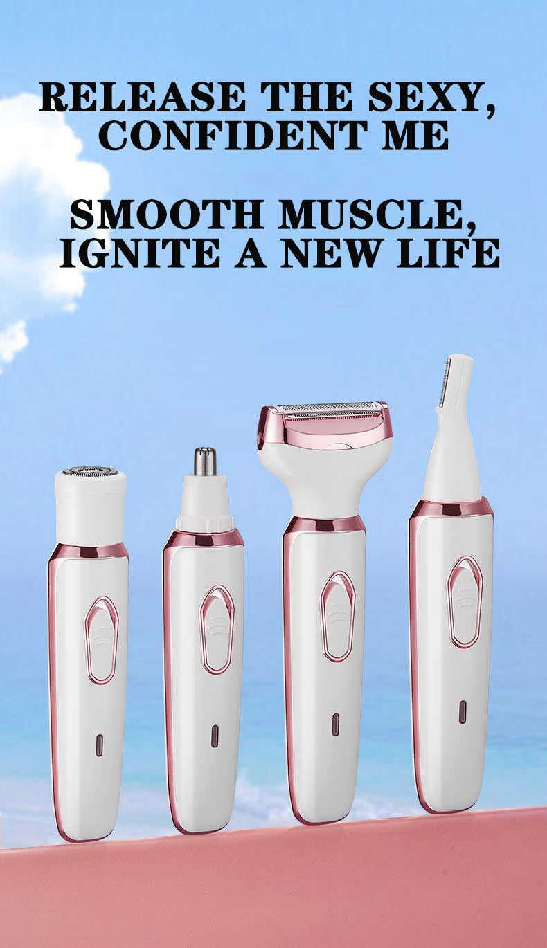 4-in-1  Multifunctional electric Shaver for women Body hair remover eyebrow shaver USB Charging