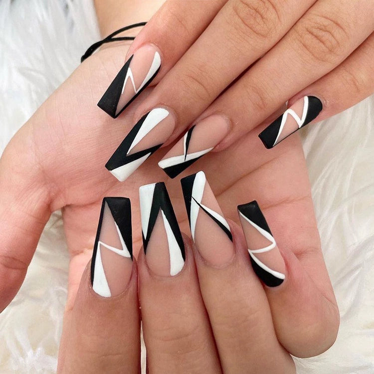 (Hand-made nail) super long hot girl wears nail chips, glitter nail patches, fake nail stickers, and finished products, sexy and exaggerated, European and American style wearables