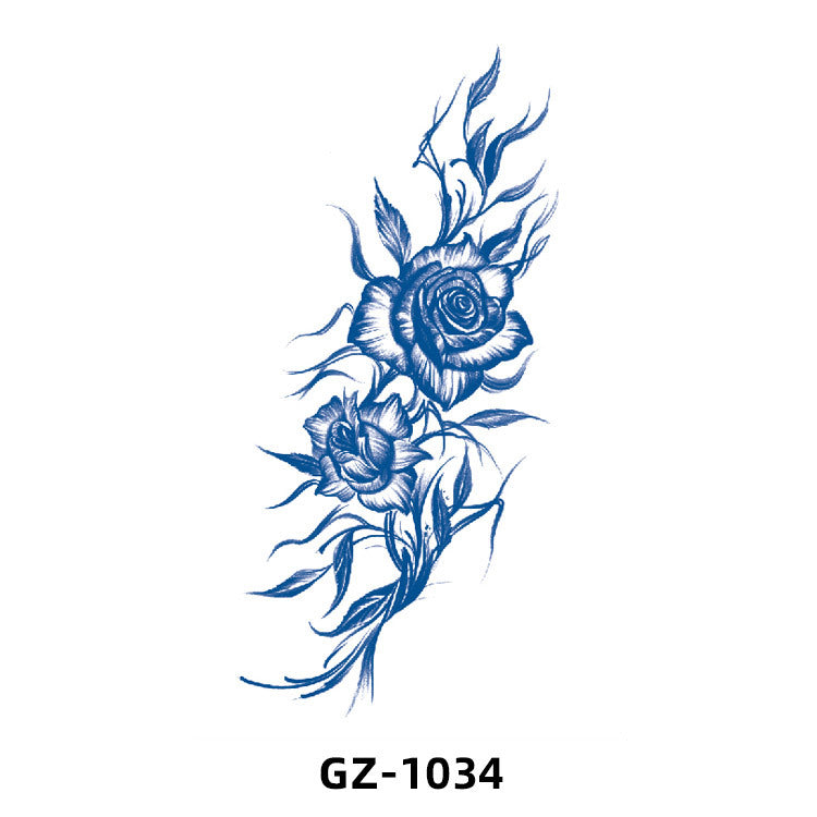Free shipping Tattoo 2024 New Herbal Animal Tattoo Tattoo Sticker Semi-Permanent Pattern Half Sleeve Tattoo Waterproof Sweatproof Tattoo Sticker Paper