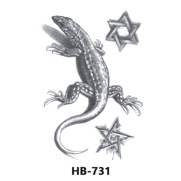 Free shipping Tattoo Wholesale Flower Arm Rose Half Sleeve Black and White Thigh Waterproof Fox Animal Dark Internet Celebrity Scar Covering Tattoo Sticker