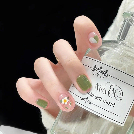 Fashion  nail Fake Nail Patch Wear Armor Finished Product Nail Tip Nail Stickers Disassembly Nail Patch Removable Nail Stickers Short Y26