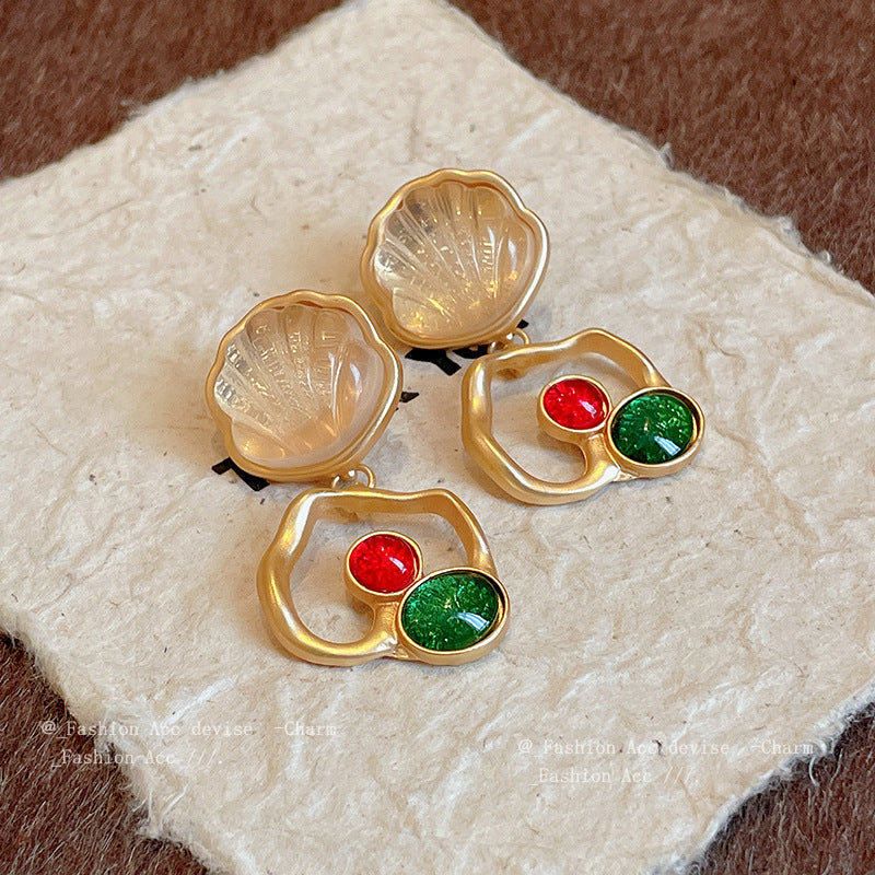 中古银针不规则几何耳环ins小众时尚耳钉新款高级感百搭耳饰批发