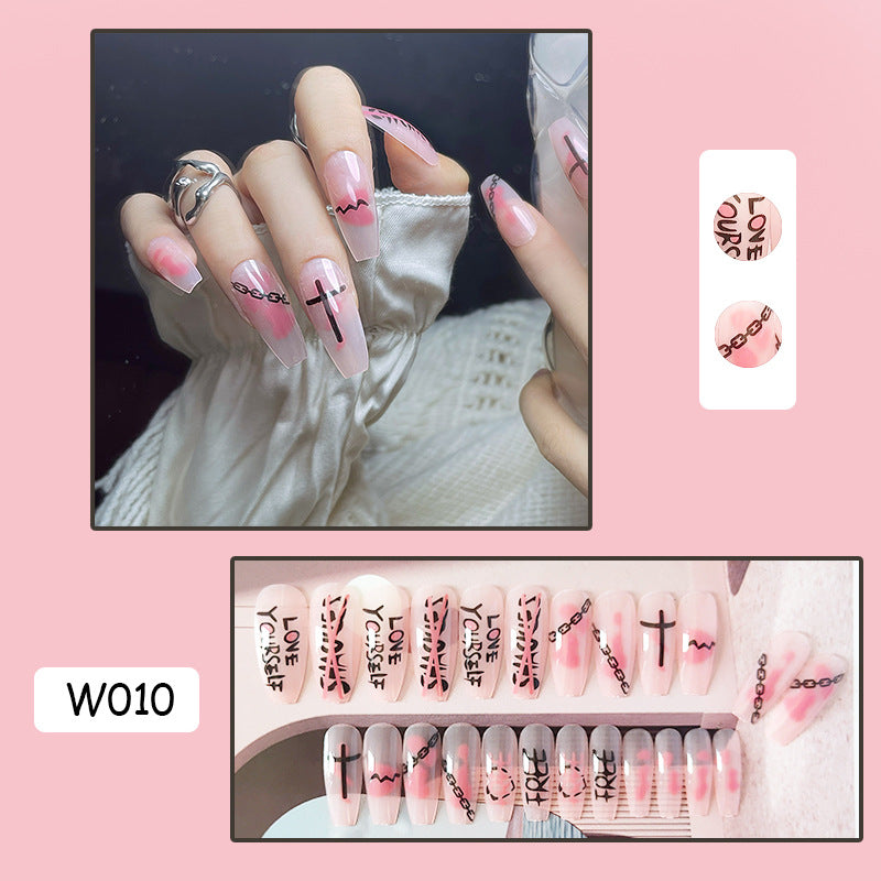 跨境穿戴甲外贸款指甲贴片诺顾美甲片假指甲美甲贴片成品甲 nails