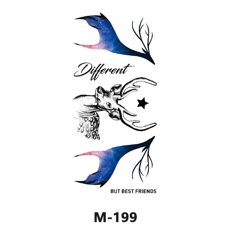 Free shipping Tattoo Wholesale New Tattoo Sticker Long Lasting Waterproof Stickers English Alphabet Letters Flowering and Fruiting Color Arm Half Sleeve Simulation Tattoo Sticker