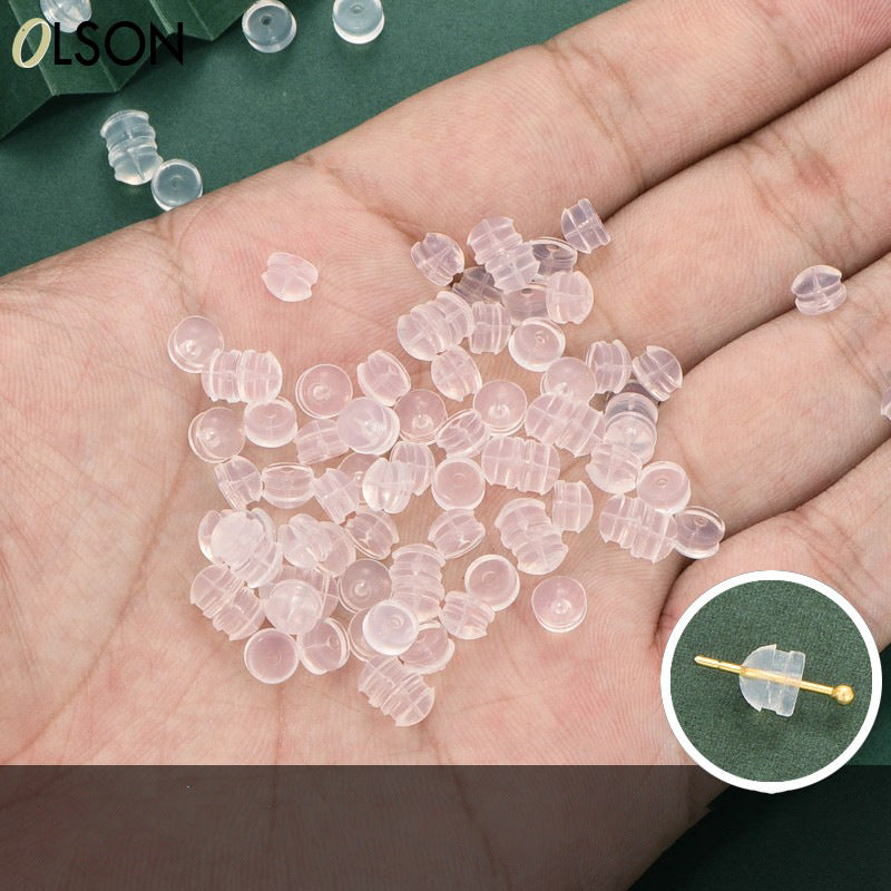 韩国子弹头防过敏塑料耳堵透明防滑耳后塞高级感耳钉塞配饰批发女