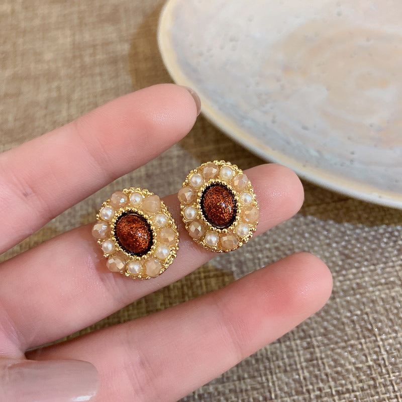 首饰耳环中古vintage复古银针耳环宫廷风小众耳钉耳坠高级感轻奢耳饰批发