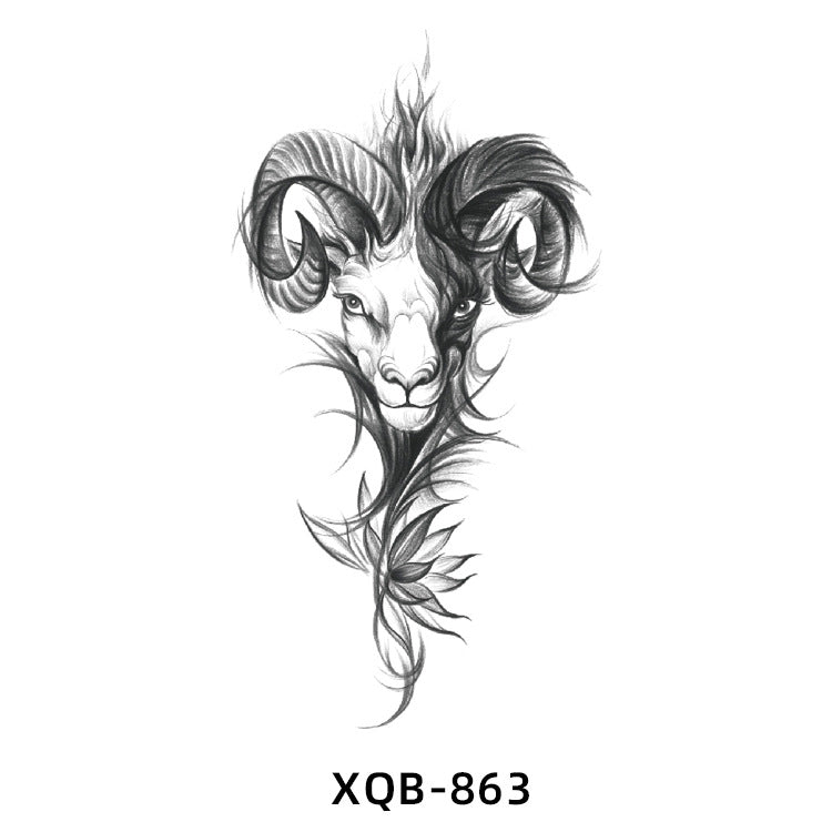 Free shipping Tattoo Small Full Arm Animal Tattoo Tattoo Sticker Half Sleeve Simulation Waterproof Black and White, Colored Flower Men and Women Tattoo Sticker Paper Wholesale