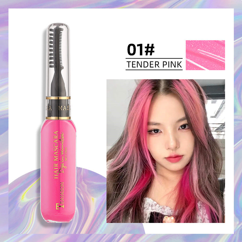 Disposable hair dye White dark blue dye Color Highlights Color Mascara dual purpose