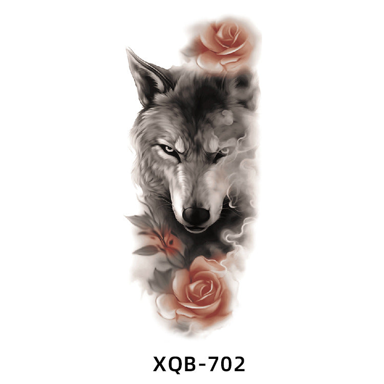 Free shipping Tattoo New Small Full Arm Animal Tiger Half Sleeve Tattoo Sticker Waterproof Sweatproof Men's and Women's Flower Arm Tattoo Sticker Paper Factory Wholesale