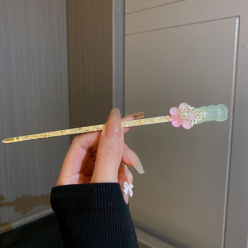 头饰发簪国潮新款发簪小众设计感盘发发钗新中式旗袍汉服簪子气质发饰批发