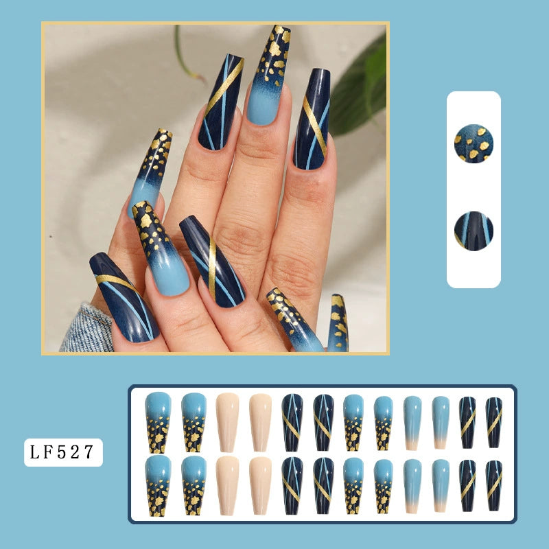 (Hand made nail) Nail pieces, wearing nail pieces, long cross-border nail products, fake nails, European and American wearing nail nails