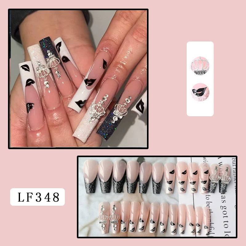 (Hand made nail) Nail pieces, wearing nail pieces, long cross-border nail products, fake nails, European and American wearing nail nails