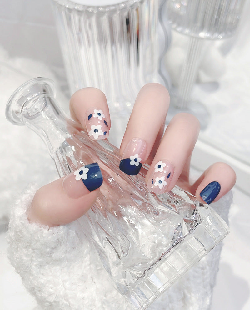 Fashion  nail New Nail Beauty Wear Nail Short Cute Style Nail Patch Wear Nail Flower Nail Stickers Wholesale A45