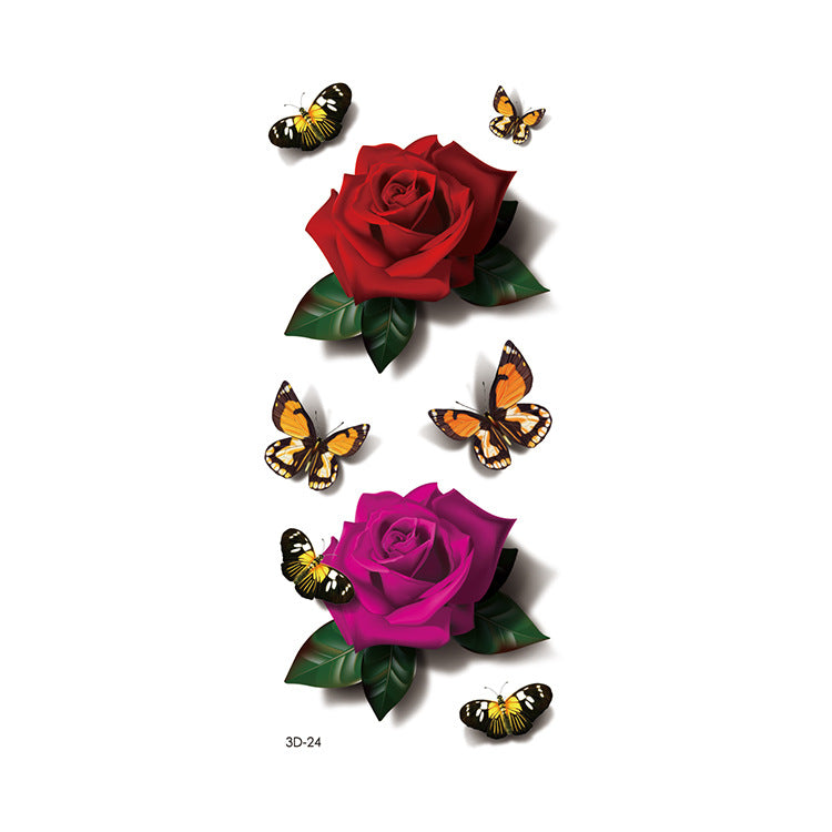 Free shipping Tattoo In Stock Wholesale 3D Butterfly Waterproof Sweatproof Female Stereo Emulational Creative Temporary Stickers Europe and America Cross Border Butterfly Tattoo Sticker
