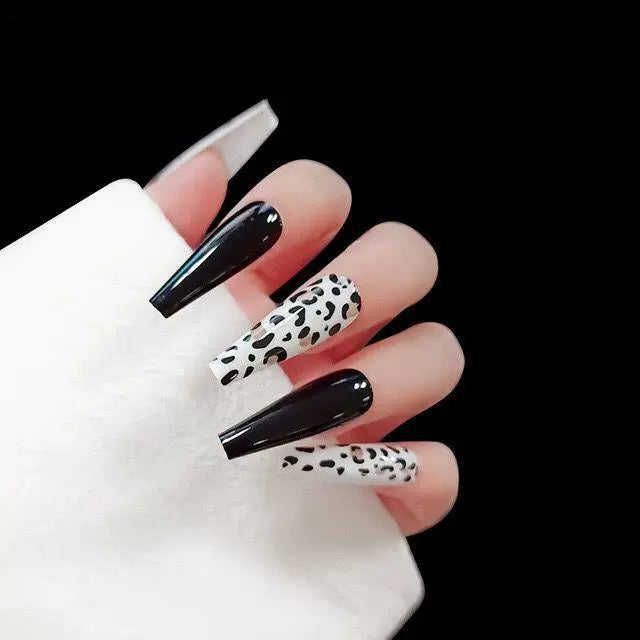 (Hand made nail) European and American style ballet long style nail patch fake nail product nail patch detachable and reusable for wearing nails