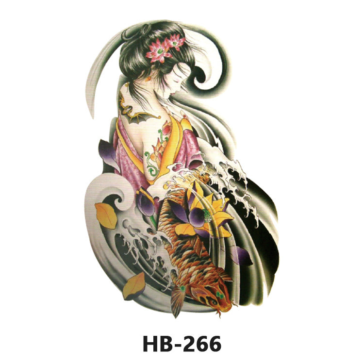 Free shipping Tattoo European and American Flower Personalized Wholesale Tattoo Sticker Waterproof and Durable Artificial Flower Arm Tattoo Temporary Chest Waist Sticker Tattoo