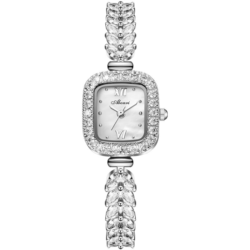 Fashion women's watchYabani Small Jinsui Women's Watch Special Interest Light Luxury Temperament and Fully-Jewelled Square Mermaid Small Dial Cross-Border Watch