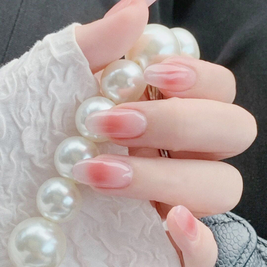 Fashion  nail Internet Celebrity Rouge Fake Nail Patch Wear Nail Finished Product Nail Tip Nail Stickers Removable Patch Removable Nail Art X64
